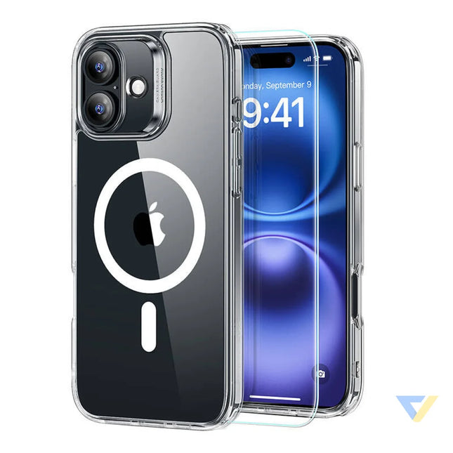 Hybrid Case (HaloLock) ESR for iPhone 16 with screen protection kit (clear)) Protective cases for smartphones