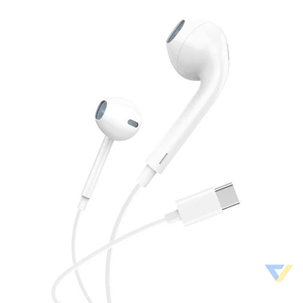 In ear headphones wired Foneng T15 USB C 1.2m (white) Wired