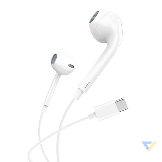 In ear headphones wired Foneng T15 USB C 1.2m (white) Wired
