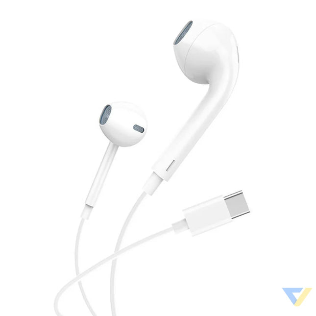 In ear headphones wired Foneng T15 USB C 1.2m (white) Wired
