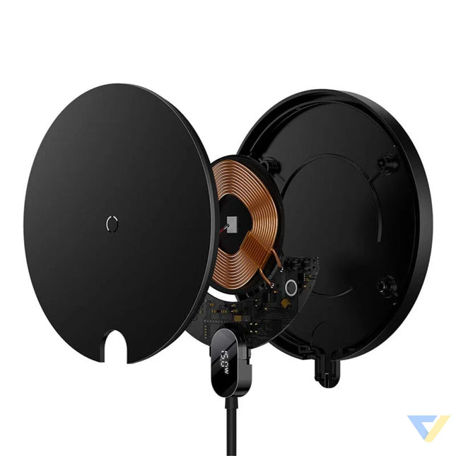 Inductive wireless charger Baseus Digital LED 15W (black) Wireless chargers