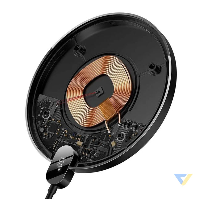 Inductive wireless charger Baseus Digital LED 15W (black) Wireless chargers