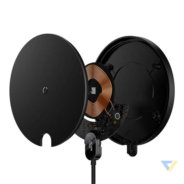Inductive wireless charger Baseus Digital LED 15W (black) Wireless chargers