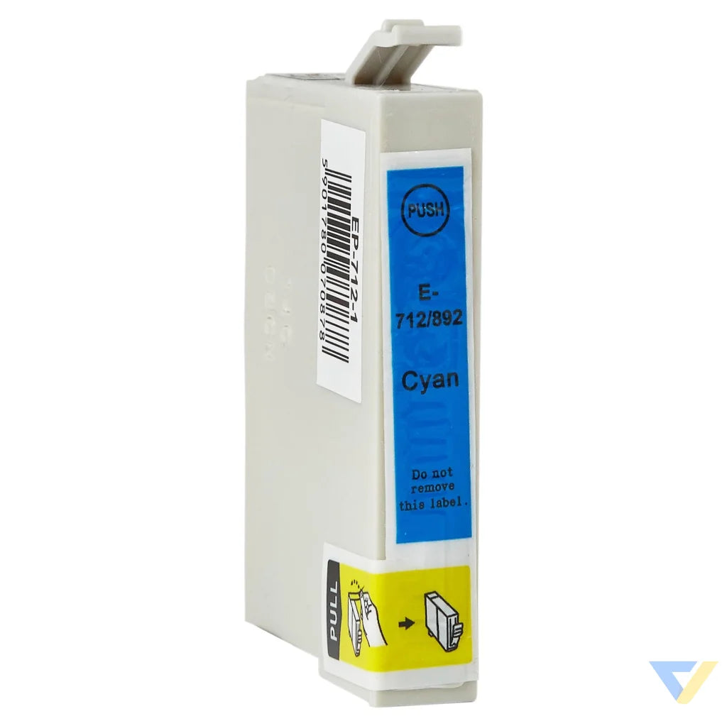Ink for Epson | C13T07124011 / T0712 | cyan | 12 ml | bulk