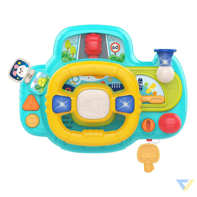 Interactive steering wheel for children (blue) Huanger HE0541 Educational and interactive
