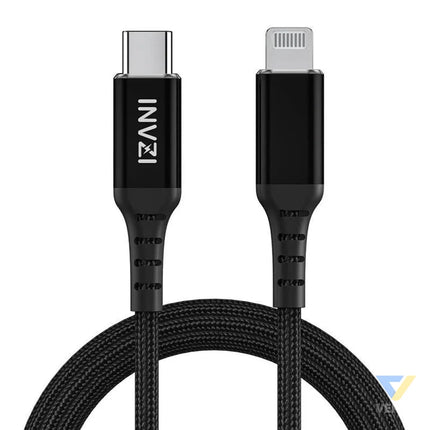 INVZI USB C to Lightning Cable MFi 2m (Black) USB C to Lightning