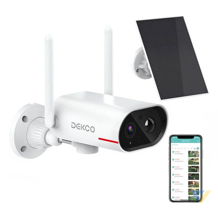 IP Outdoor WiFi camera with solar panel DEKCO DC8L 3MP IP cameras