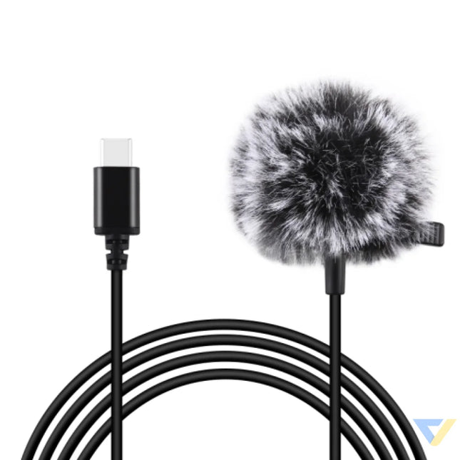 Jack Puluz tie microphone with clip PU425 1.5m USB C Lavalier