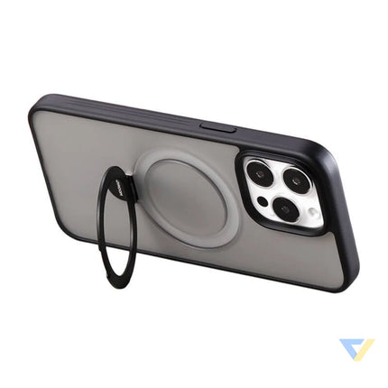 Joyroom JR BP004 Magnetic Protective Case with Holder for iPhone 15 (Black) Protective cases for smartphones