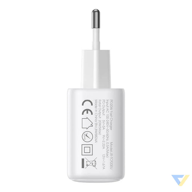 Joyroom JR TCF12 Dual Port (2C) 20W Power Charger (white) mains chargers