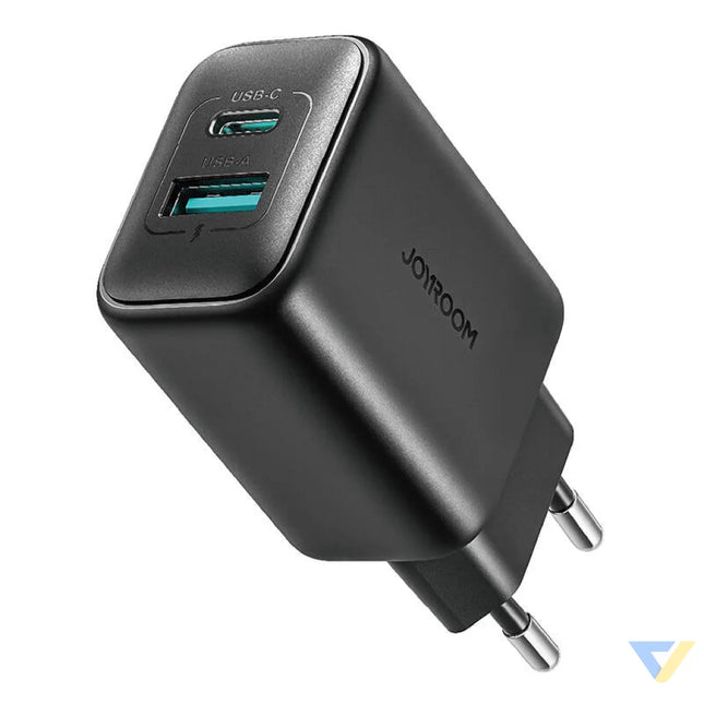 Joyroom JR TCF13 Dual Port (A + C) 25W Power Charger (black) mains chargers