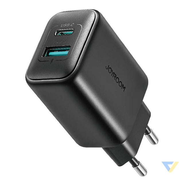 Joyroom JR TCF13 Dual Port (A + C) 25W Power Charger (black) mains chargers