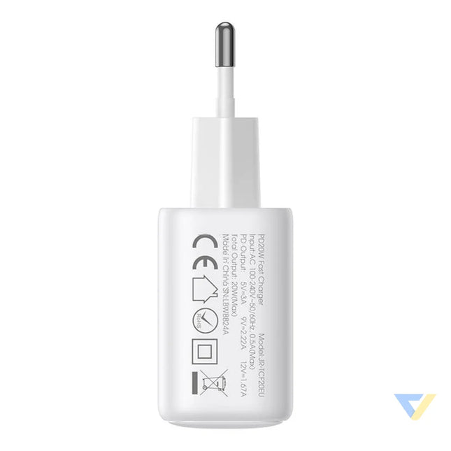 Joyroom JR TCF21 Dual Port (A + C) Power Charger (white) mains chargers