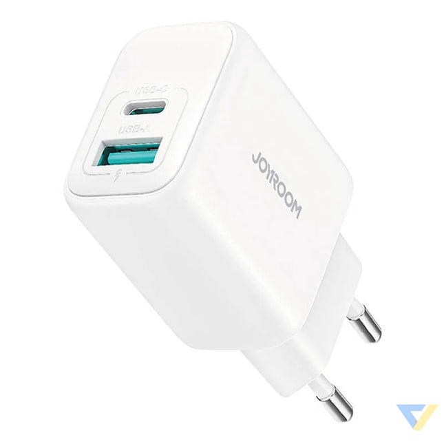 Joyroom JR TCF21 Dual Port (A + C) Power Charger (white) mains chargers