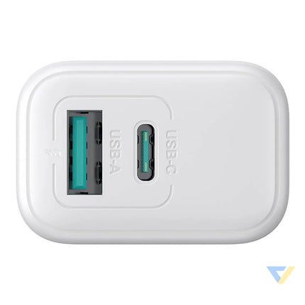 Joyroom JR TCF21 Dual Port (A + C) Power Charger (white) mains chargers