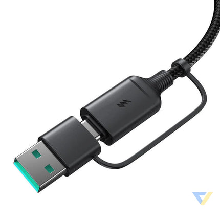 Joyroom JR WQM03 magnetic charger USB + USB C 1.2m (black) Wireless chargers
