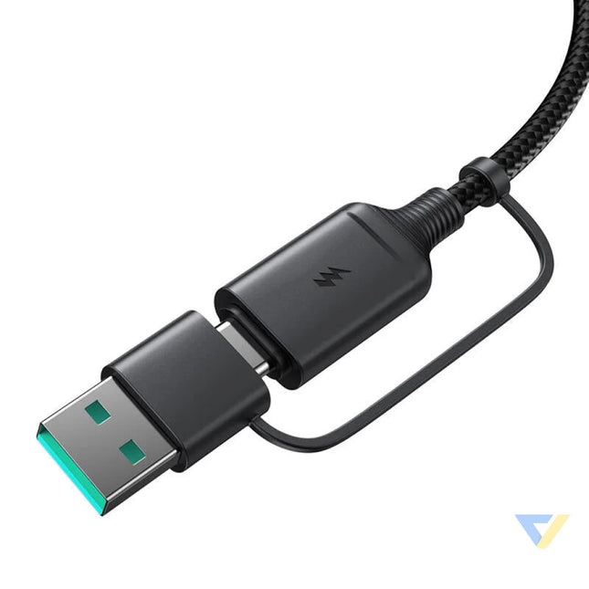 Joyroom JR WQM03 magnetic charger USB + USB C 1.2m (black) Wireless chargers