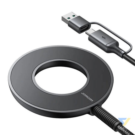 Joyroom JR WQM03 magnetic charger USB + USB C 1.2m (black) Wireless chargers