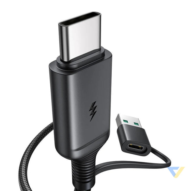 Joyroom JR WQM03 magnetic charger USB + USB C 1.2m (black) Wireless chargers
