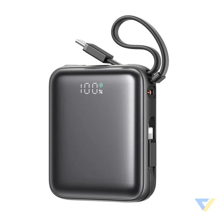 Joyroom Mini PowerBank JR PBF27 22.5W with dual cable 10000mAh (black) Powerbanks