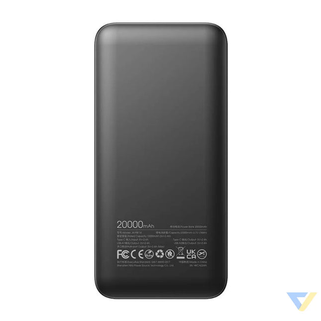 Joyroom Powerbank JR PBF14 2.4A LED; 20000mAh (black) Powerbanks