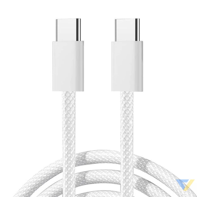 Joyroom S A45 USB C to USB C cable 60W braided 1m (white) USB C to USB C