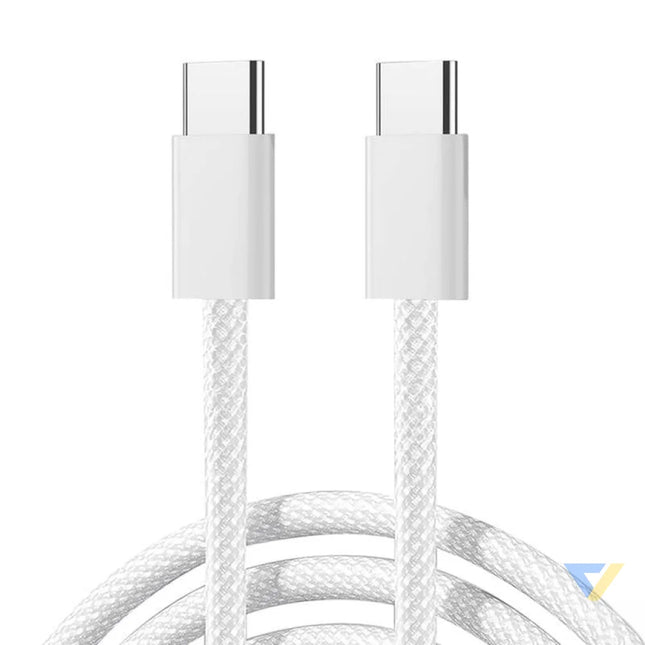 Joyroom S A45 USB C to USB C cable 60W braided 1m (white) USB C to USB C