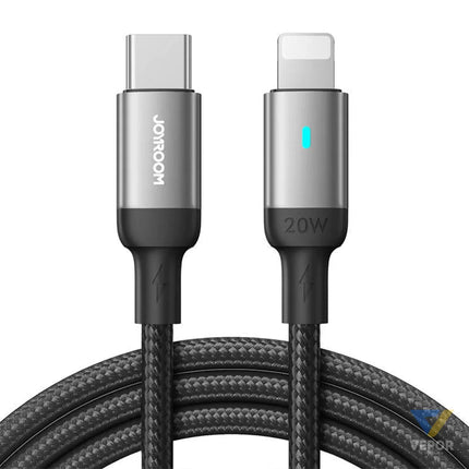 Joyroom S CL020A10 (black) USB Lightning Type C 20W 1.2m cable Combo Cables
