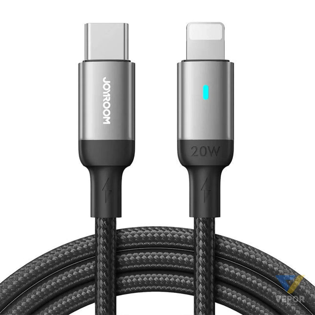 Joyroom S CL020A10 (black) USB Lightning Type C 20W 1.2m cable Combo Cables