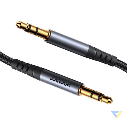 Joyroom SY A09 AUX cable 3.5mm mini jack to 3.5mm mini jack braided 1.2m (black) Audio cables