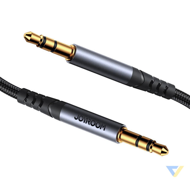 Joyroom SY A09 AUX cable 3.5mm mini jack to 3.5mm mini jack braided 1.2m (black) Audio cables
