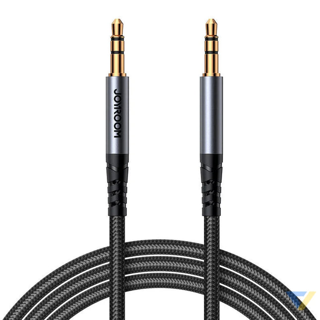 Joyroom SY A09 AUX cable 3.5mm mini jack to 3.5mm mini jack braided 1.2m (black) Audio cables