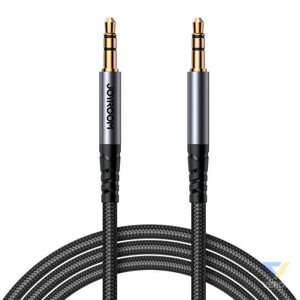 Joyroom SY A09 AUX cable 3.5mm mini jack to 3.5mm mini jack braided 1.2m (black) Audio cables