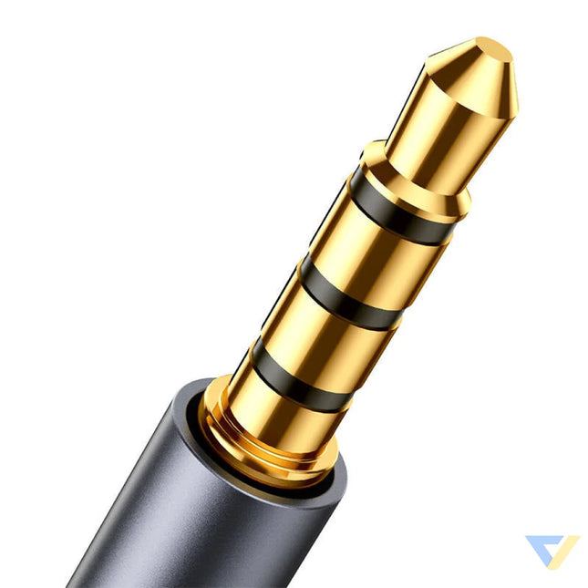 Joyroom SY A09 AUX extension cable 3.5mm mini jack female to 3.5mm mini jack male braided 1.2m (black) Audio cables