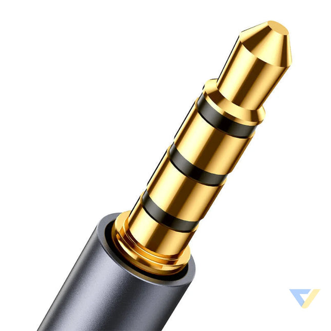 Joyroom SY A09 AUX extension cable 3.5mm mini jack female to 3.5mm mini jack male braided 1.2m (black) Audio cables