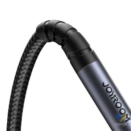 Joyroom SY A09 AUX extension cable 3.5mm mini jack female to 3.5mm mini jack male braided 1.2m (black) Audio cables