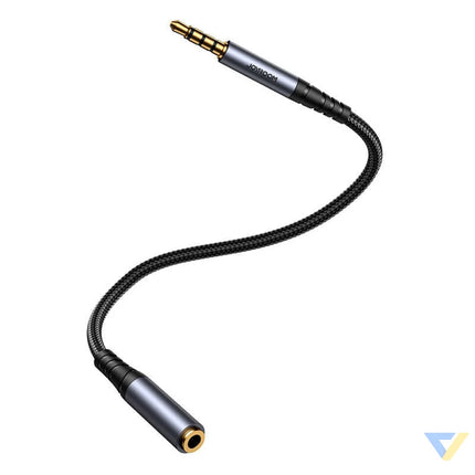 Joyroom SY A09 AUX extension cable 3.5mm mini jack female to 3.5mm mini jack male braided 1.2m (black) Audio cables
