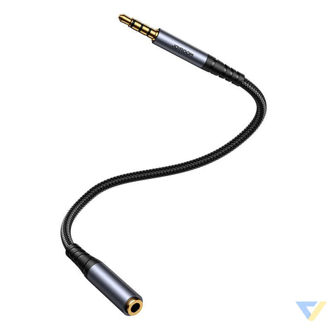 Joyroom SY A09 AUX extension cable 3.5mm mini jack female to 3.5mm mini jack male braided 1.2m (black) Audio cables