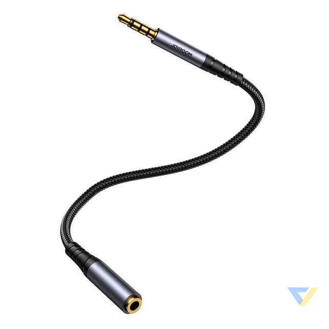 Joyroom SY A09 AUX extension cable 3.5mm mini jack female to 3.5mm mini jack male braided 1.2m (black) Audio cables