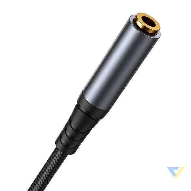 Joyroom SY A09 AUX extension cable 3.5mm mini jack female to 3.5mm mini jack male braided 1.2m (black) Audio cables