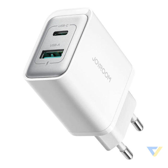 Joyroom TCF15 Dual Port (A + C) 30W Power Charger (white) mains chargers