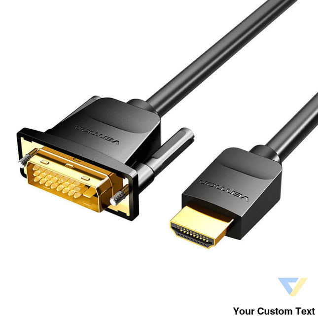 Kabel HDMI do DVI (24 + 1) Vention ABFBH 2m 4K 60Hz/ 1080P 60Hz (Czarny) Video cables