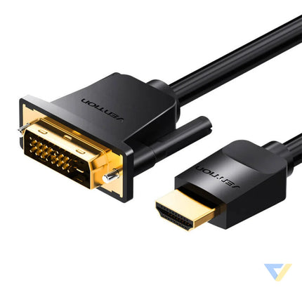 Kabel HDMI do DVI (24 + 1) Vention ABFBJ 5m 4K 60Hz/ 1080P 60Hz (Czarny) Video cables