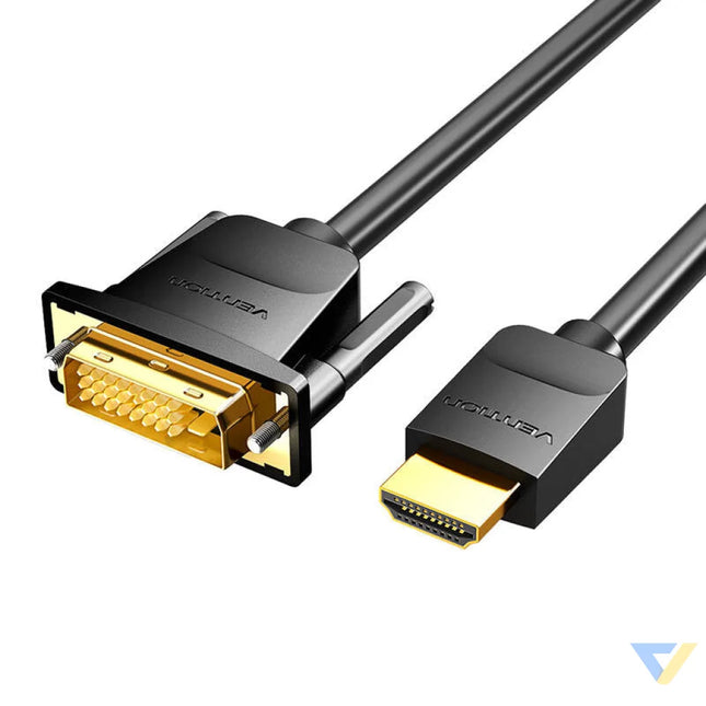 Kabel HDMI do DVI (24 + 1) Vention ABFBJ 5m 4K 60Hz/ 1080P 60Hz (Czarny) Video cables