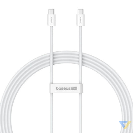 Kabel szybkiego ładowania USB C do USB C Baseus Superior 2 100W 2m (biały) USB C to USB C