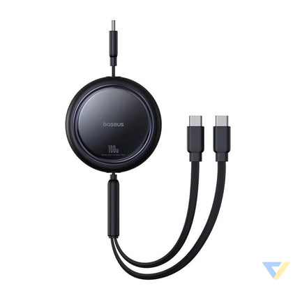 Kabel USB C 2W1 Baseus Bright Mirror C + C / 100W / 1m (czarny) USB C to USB C