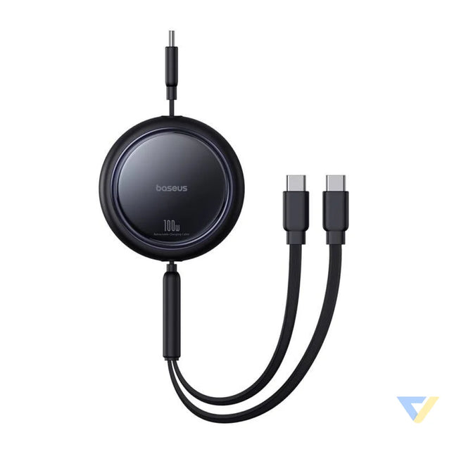 Kabel USB C 2W1 Baseus Bright Mirror C + C / 100W / 1m (czarny) USB C to USB C