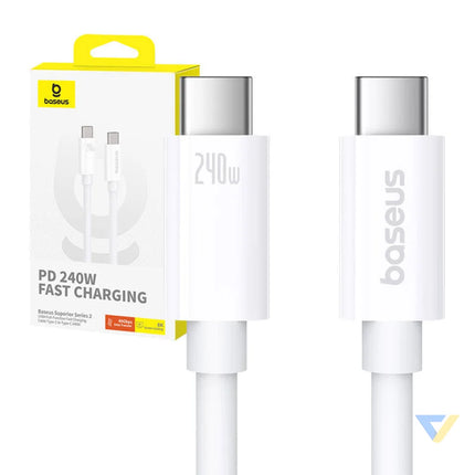 Kabel USB C do USB C Baseus Superior USB4 240W 1m (biały) USB C to USB C
