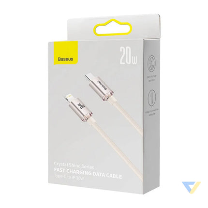 Kabel USB C do iP Baseus Crystal Shine 20W 1.2m (różowy) USB C to Lightning
