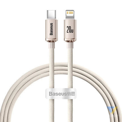 Kabel USB C do iP Baseus Crystal Shine 20W 1.2m (różowy) USB C to Lightning